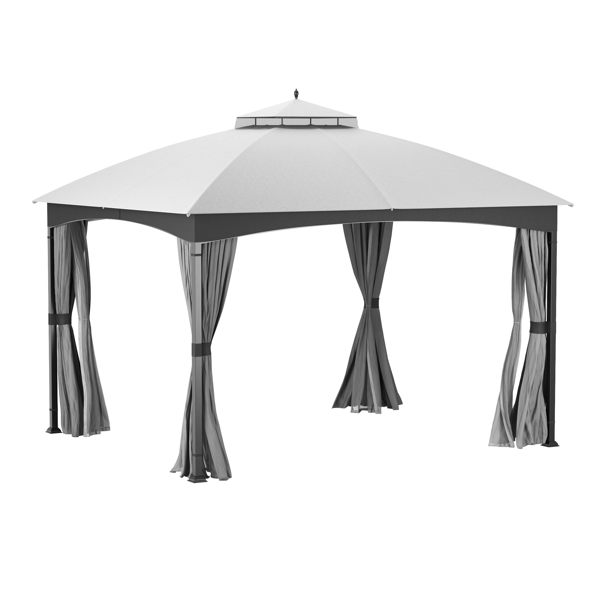 Deals on allen + roth 12x10-ft Rectangle Semi-permanent Gazebo