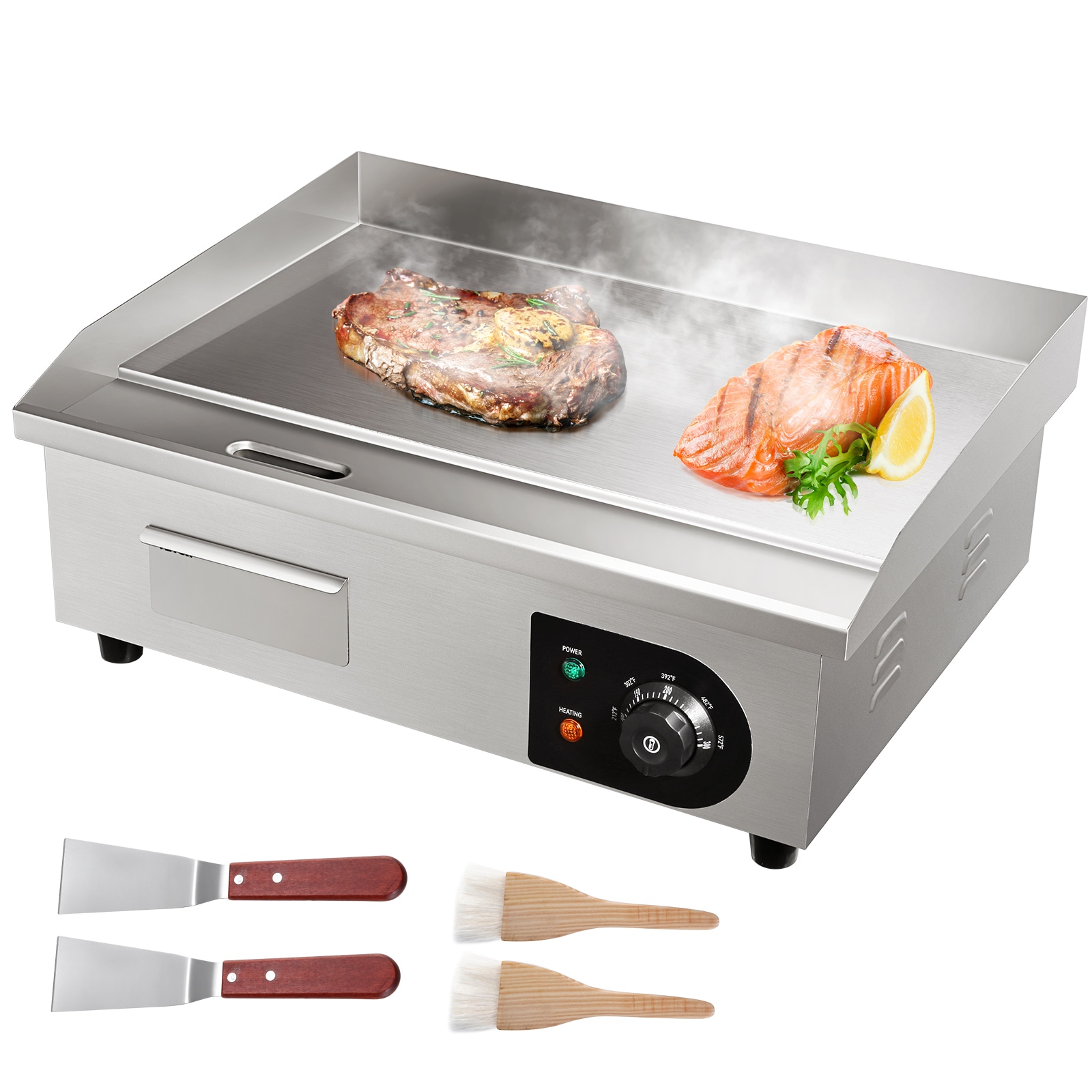 VEVOR 21.2-in Non-Stick Cast Iron Cooking Plate Electric Griddle Deals